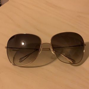 OLIVER PEOPLES Elsie gold frame sunglasses